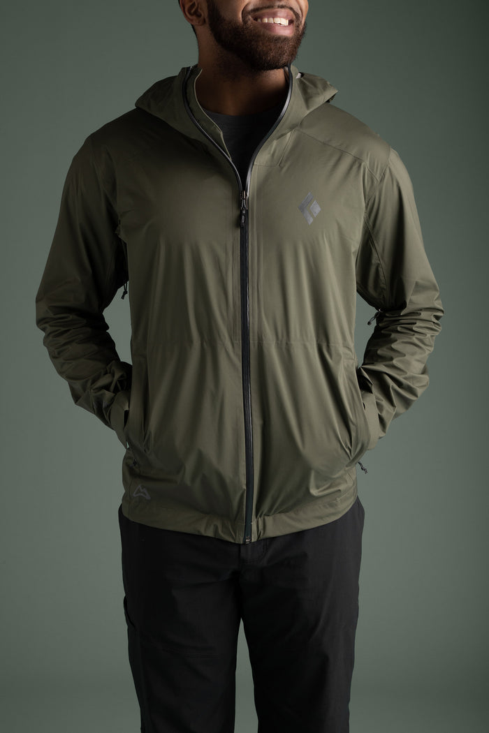 AllTrails × Black Diamond Men's Fineline Stretch Shell - Tundra Outerwear Black Diamond