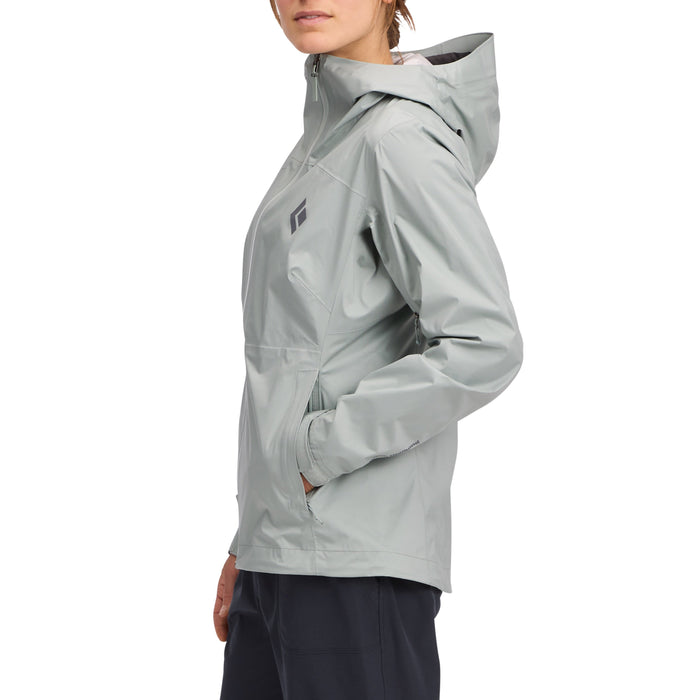 AllTrails × Black Diamond Women's Fineline Stretch Shell - Agave Outerwear Black Diamond