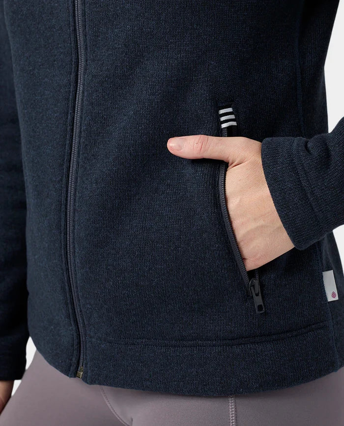 AllTrails × Stio Women's Sweetwater Fleece Full Zip - Mountain Shadow Heather Midlayer Stio
