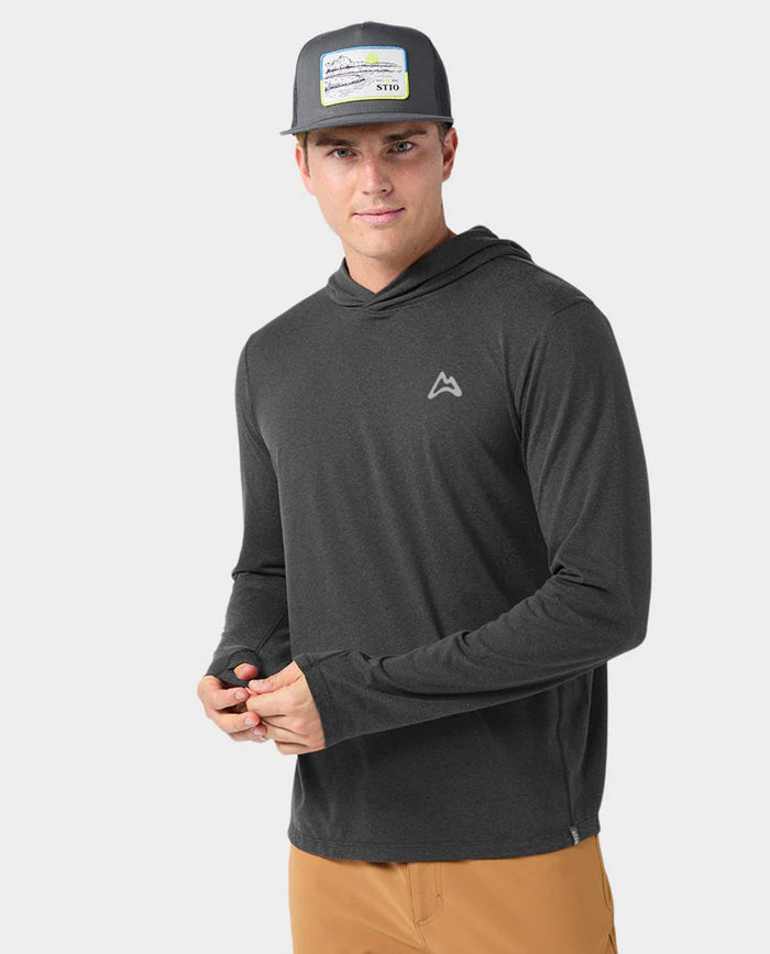 AllTrails x Stio Men's Divide Hooded Pullover - Abyss Heather Midlayer Stio