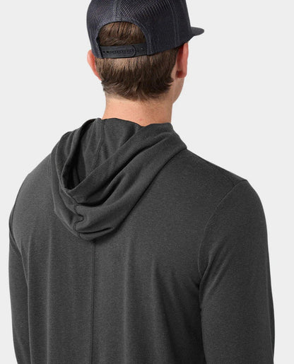 AllTrails x Stio Men's Divide Hooded Pullover - Abyss Heather Midlayer Stio