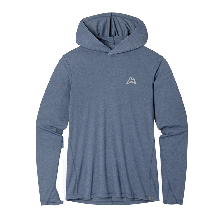 AllTrails x Stio Men's Divide Hooded Pullover - Indigo Heather Midlayer Stio