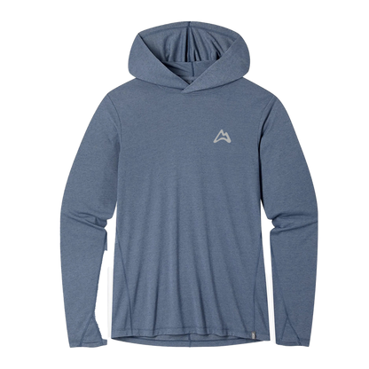 AllTrails x Stio Men's Divide Hooded Pullover - Indigo Heather Midlayer Stio