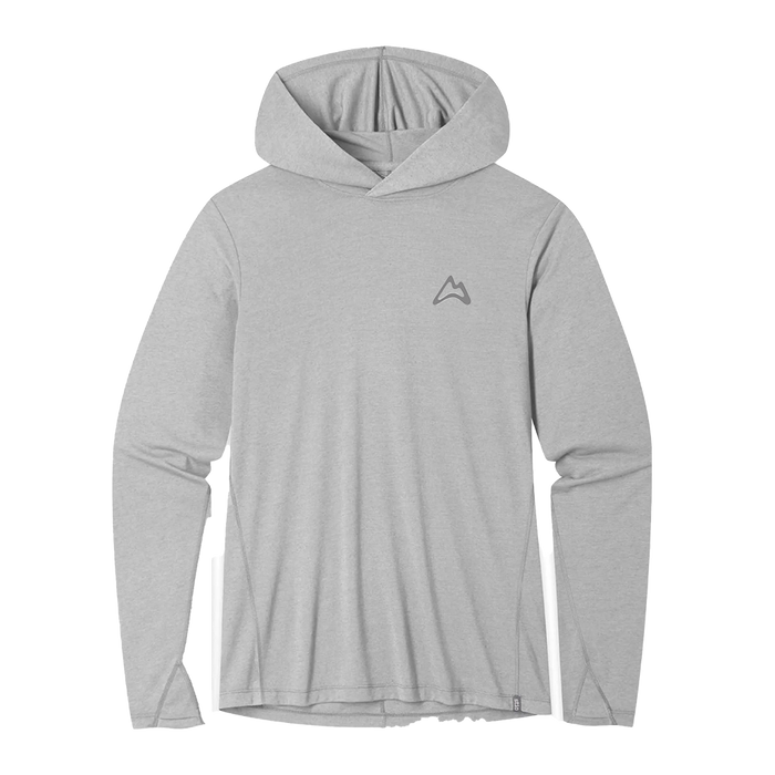 AllTrails x Stio Men's Divide Hooded Pullover - Quiet Gray Heather Midlayer Stio