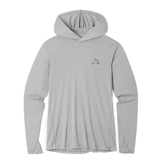 AllTrails x Stio Men's Divide Hooded Pullover - Quiet Gray Heather Midlayer Stio