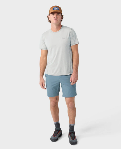 AllTrails x Stio Men's Lucent Tee SS - Quiet Gray Heather Tees Stio