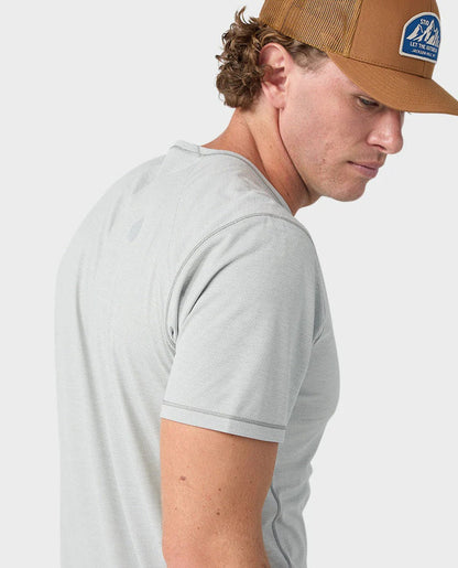 AllTrails x Stio Men's Lucent Tee SS - Quiet Gray Heather Tees Stio
