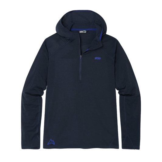 AllTrails x Stio Men's Trax Power Grid Half Zip Hoodie - Mountain Shadow Midlayer Stio