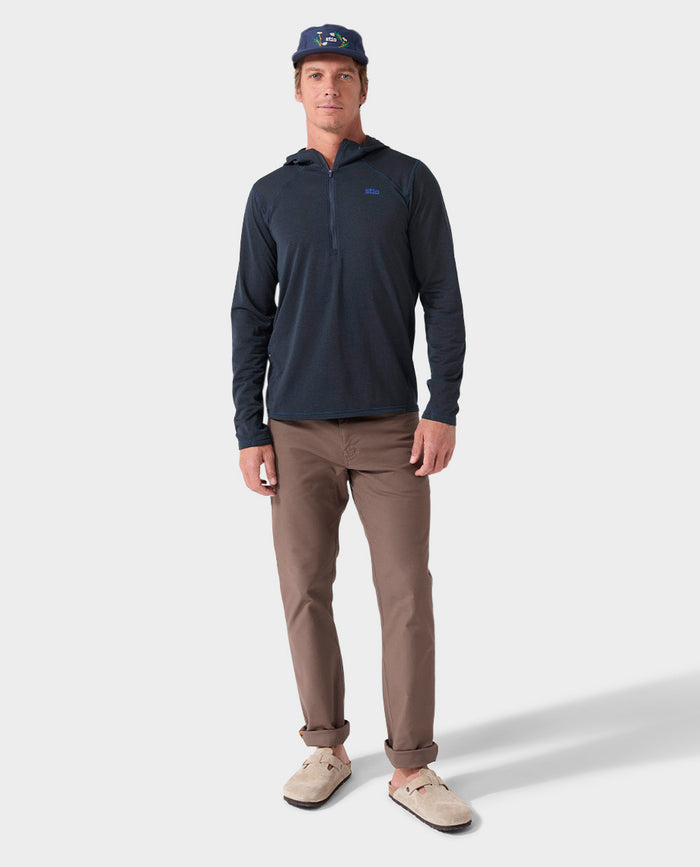 AllTrails x Stio Men's Trax Power Grid Half Zip Hoodie - Mountain Shadow Midlayer Stio