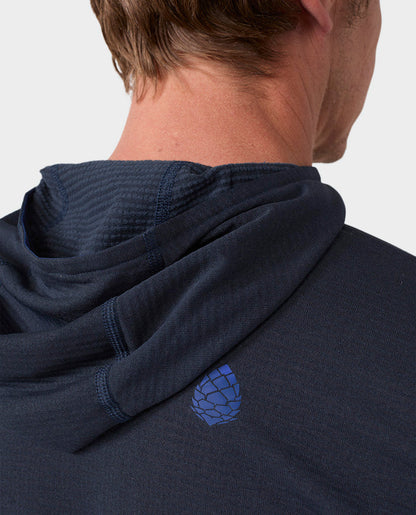 AllTrails x Stio Men's Trax Power Grid Half Zip Hoodie - Mountain Shadow Midlayer Stio