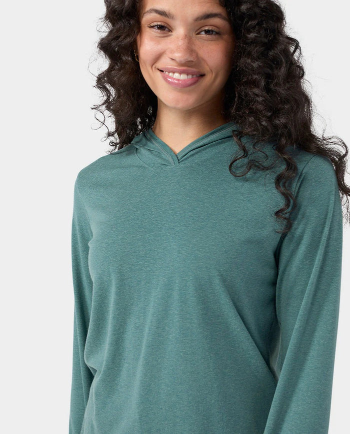 AllTrails x Stio Women's Divide Hooded Pullover - Boundless Heather Midlayer Stio