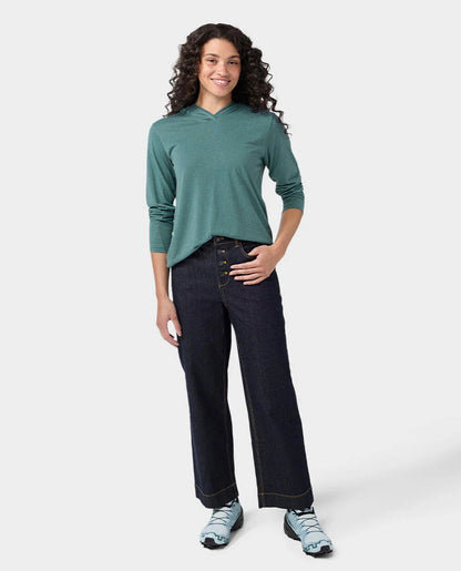 AllTrails x Stio Women's Divide Hooded Pullover - Boundless Heather Midlayer Stio
