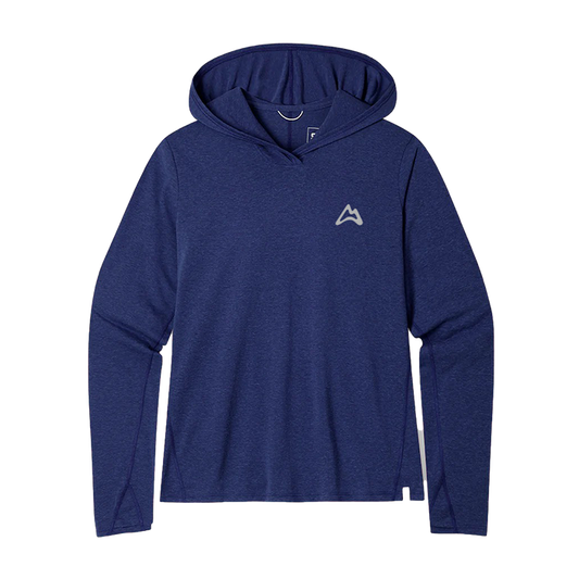 AllTrails x Stio Women's Divide Hooded Pullover - Mountain Shadow Heather Midlayer Stio