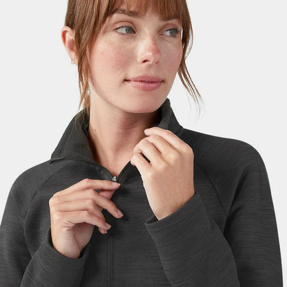 AllTrails x Stio Women's Glide Power Stretch Half Zip - Abyss Heather Midlayer Stio