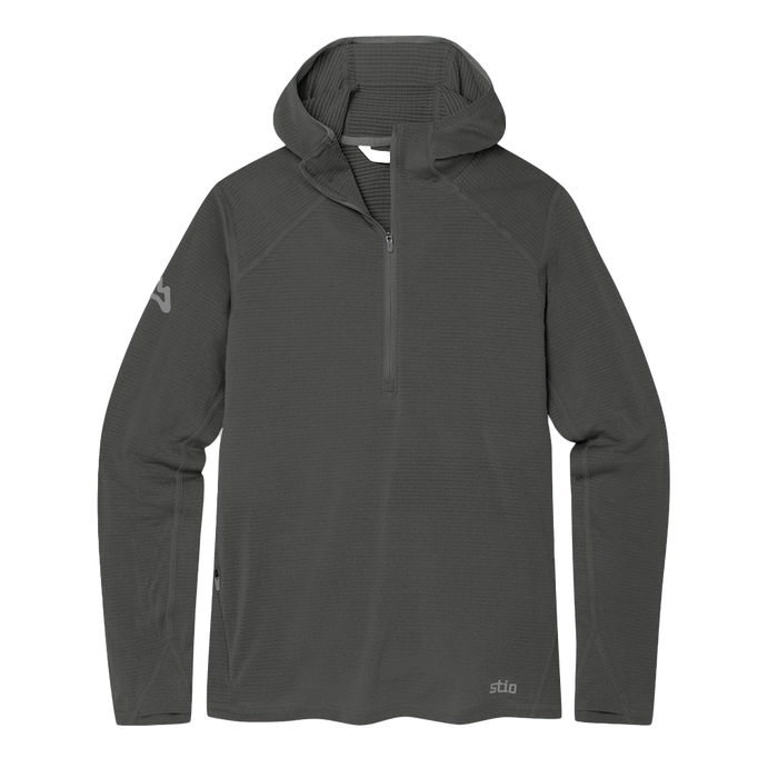 AllTrails x Stio Women's Trax Power Grid Half Zip Hoodie - Raven Midlayer Stio