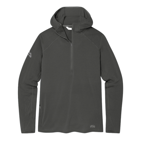 AllTrails x Stio Women's Trax Power Grid Half Zip Hoodie - Raven Midlayer Stio