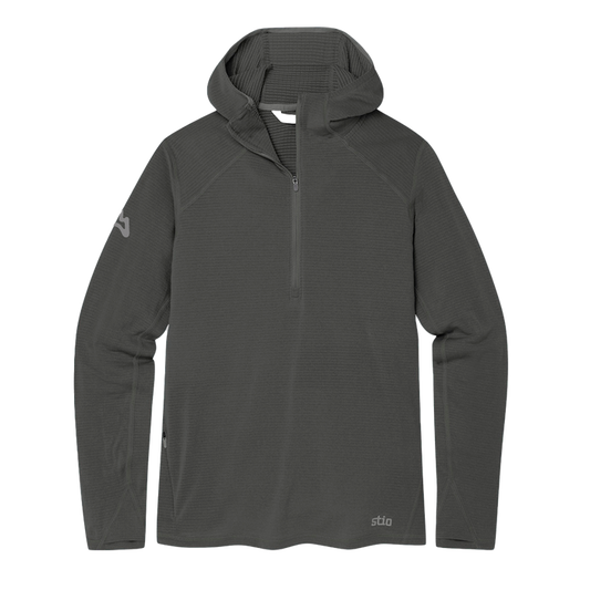 AllTrails x Stio Women's Trax Power Grid Half Zip Hoodie - Raven Midlayer Stio