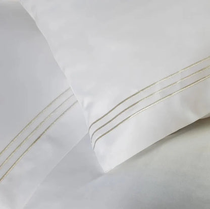 Alvorada Tiramisu euro pillocase on white fabric