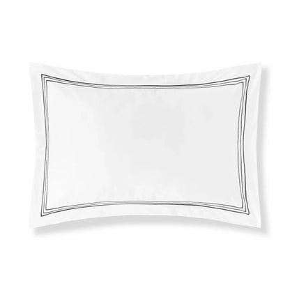 Alvorada grey pillocase sham on a white background