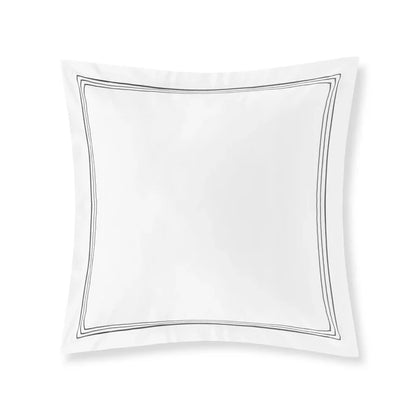 Alvorada grey euro pillocase sham on a white background
