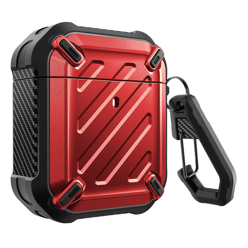 Apple AirPods 1 & 2 Unicorn Beetle Pro Rugged Case-Metallic Red