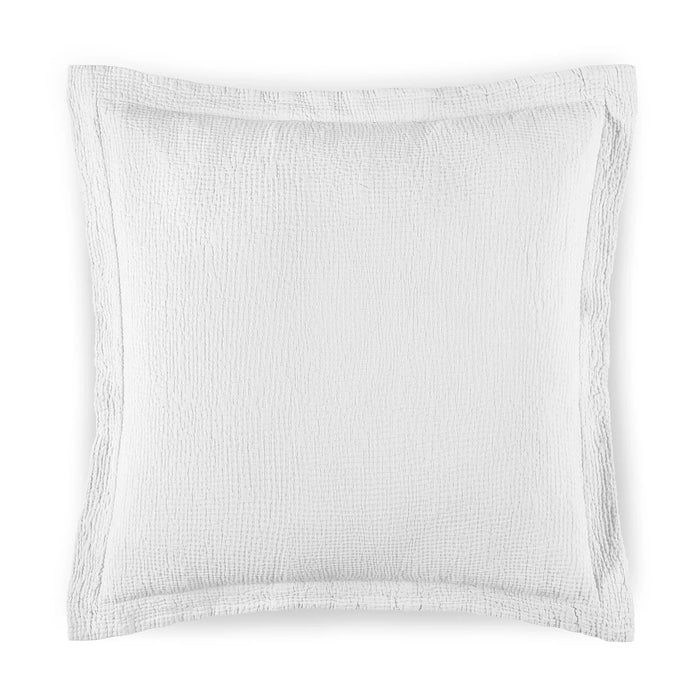 areia_white_euro decorative pillowcase on a white background
