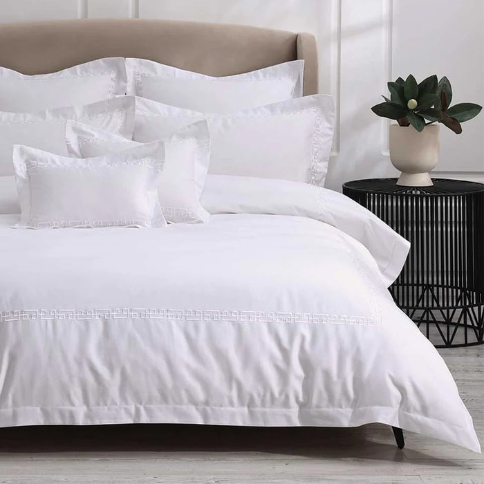 White / Single Duvet Cover Set 140cm x 200cm +1 Pillowcase