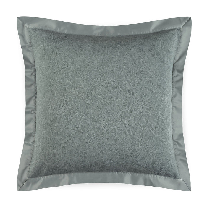 Aura-Pewter-Euro decorative pillowcase on a white background