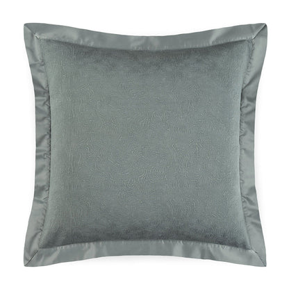 Aura-Pewter-Euro decorative pillowcase on a white background