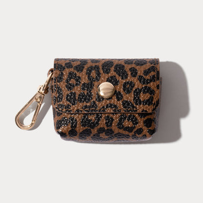 Avery AirPods Clip-On Pouch - Dark Leopard/Gold