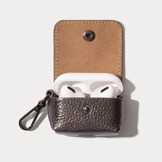 Avery AirPods Clip-On Pouch - Metallic Pewter/Pewter