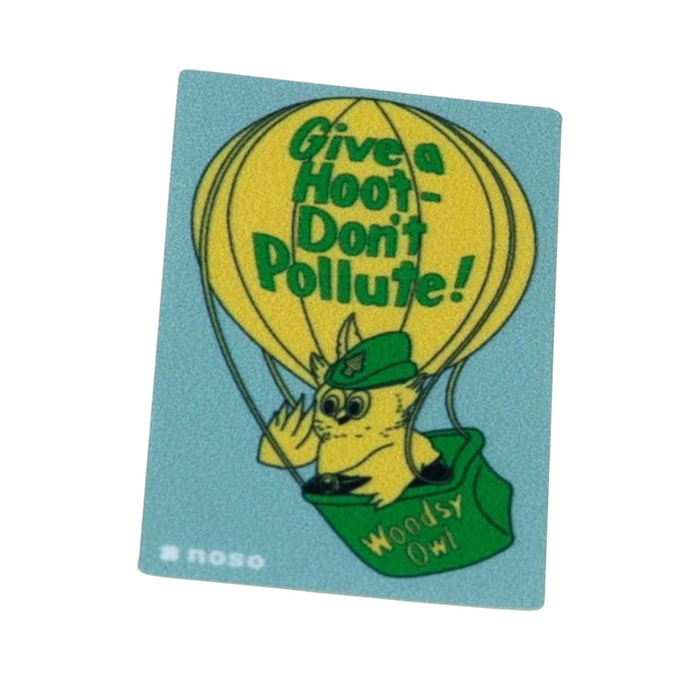 Forager Provisions LTD Balloon Woodsy Owl NoSo peel-and-stick repair patch for outdoor gear with yellow balloon design