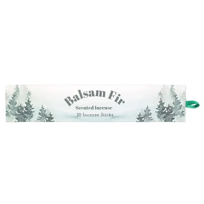 Forager Provisions Balsam Fir Incense Sticks, 30-pack, evergreen aroma, box features fir tree artwork, natural home fragrance.