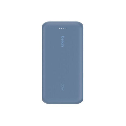 Belkin Boost Charge Power Bank 20000Mah, PD 30Watts with USB-C, Integrated Cable and USB-C & USB-A, Blue