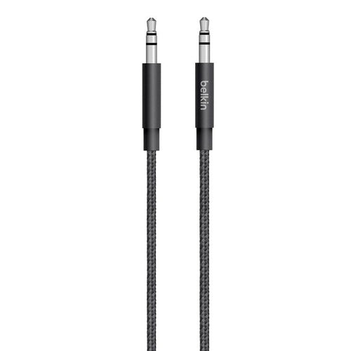 Belkin Metallic AUX Cable, 1.2Mm, Black