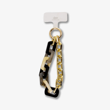 Black Marble Chain Phone Wristlet