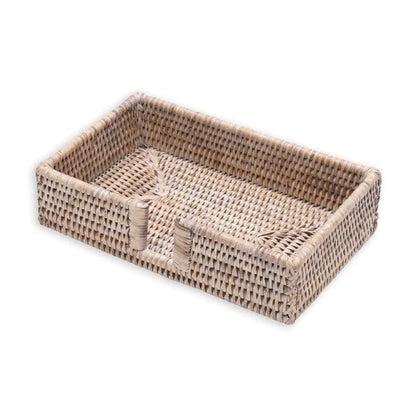 Bleached Rattan Napkin Holders