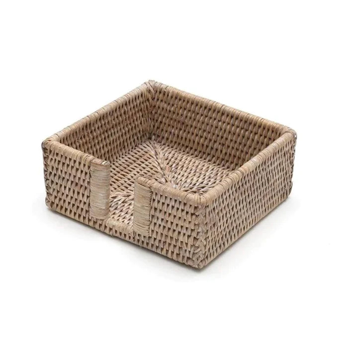 Bleached Rattan Napkin Holders