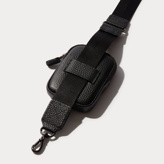 Bodie Crossbody Strap Only with Mini Zip Pouch - Black/Pewter