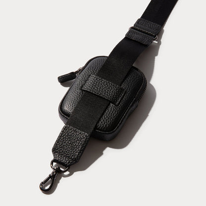 Bodie Crossbody Strap Only with Mini Zip Pouch - Black/Pewter