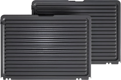 Two black rectangular filters on a white background
