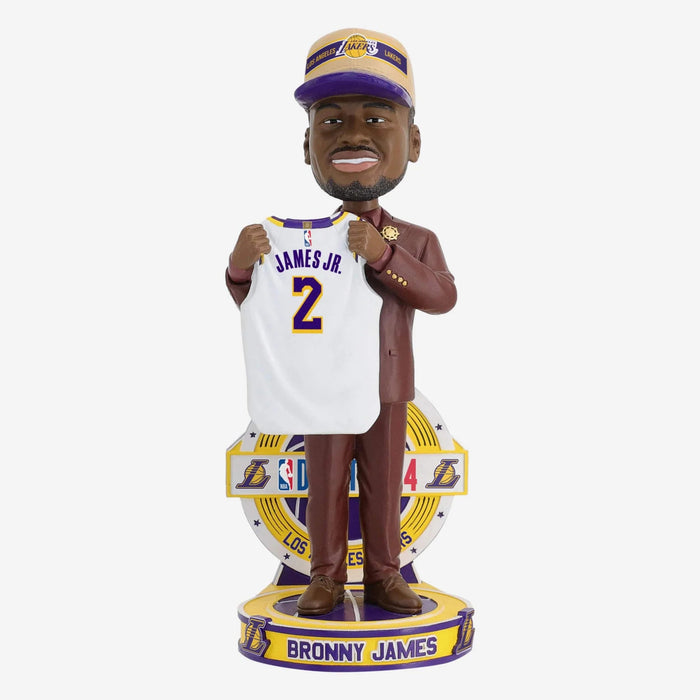 Bronny James Los Angeles Lakers 2024 NBA Draft Pick Bobblehead