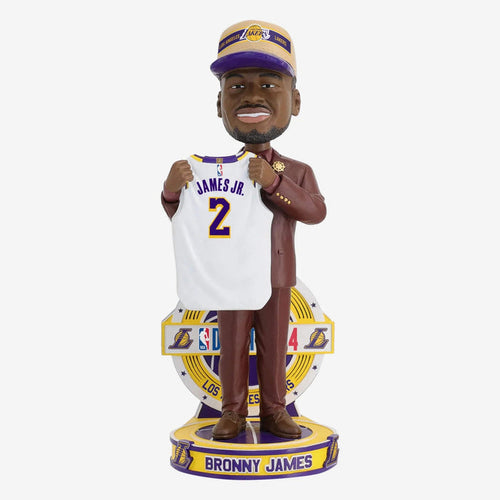 Bronny James Los Angeles Lakers 2024 NBA Draft Pick Bobblehead
