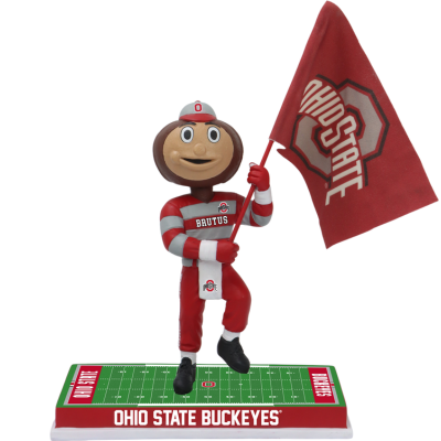 Brutus Buckeye Ohio State Buckeyes Flag Bobblehead (Presale)