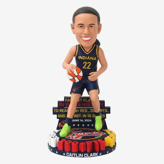 Caitlin Clark Indiana Fever Fastest To 200 Points 75 Rebounds 75 Assists Bobblehead