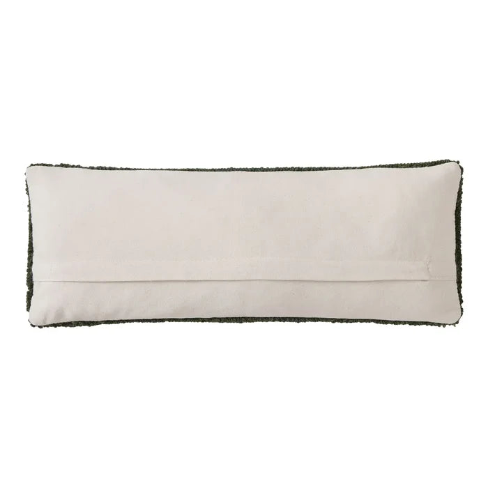 Peking Camp Wandawega Trout Hook Throw Pillow 8x22, light beige, rustic accent décor with visible seam, cozy cabin style.