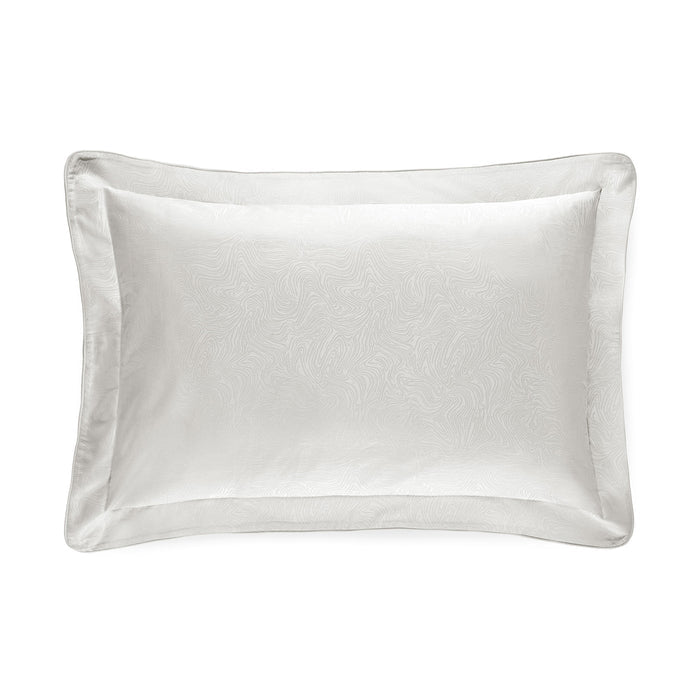 Caravela-PaleGrey-Sham pillowcase on a white background