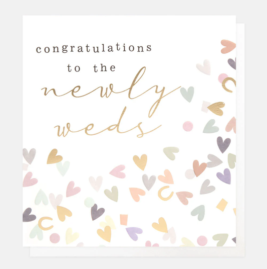 Caroline Gardner Confetti Newlyweds Greetings Card