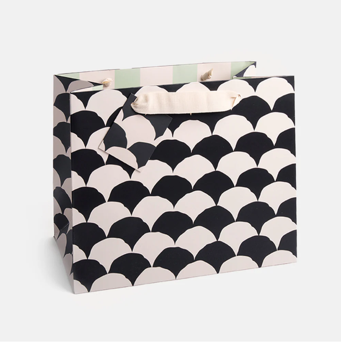 Caroline Gardner Scalloped Mono Landscape Gift Bag