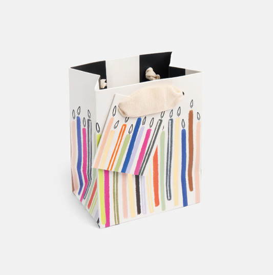 Caroline Gardner Small Gift Bag - Colourful Candles